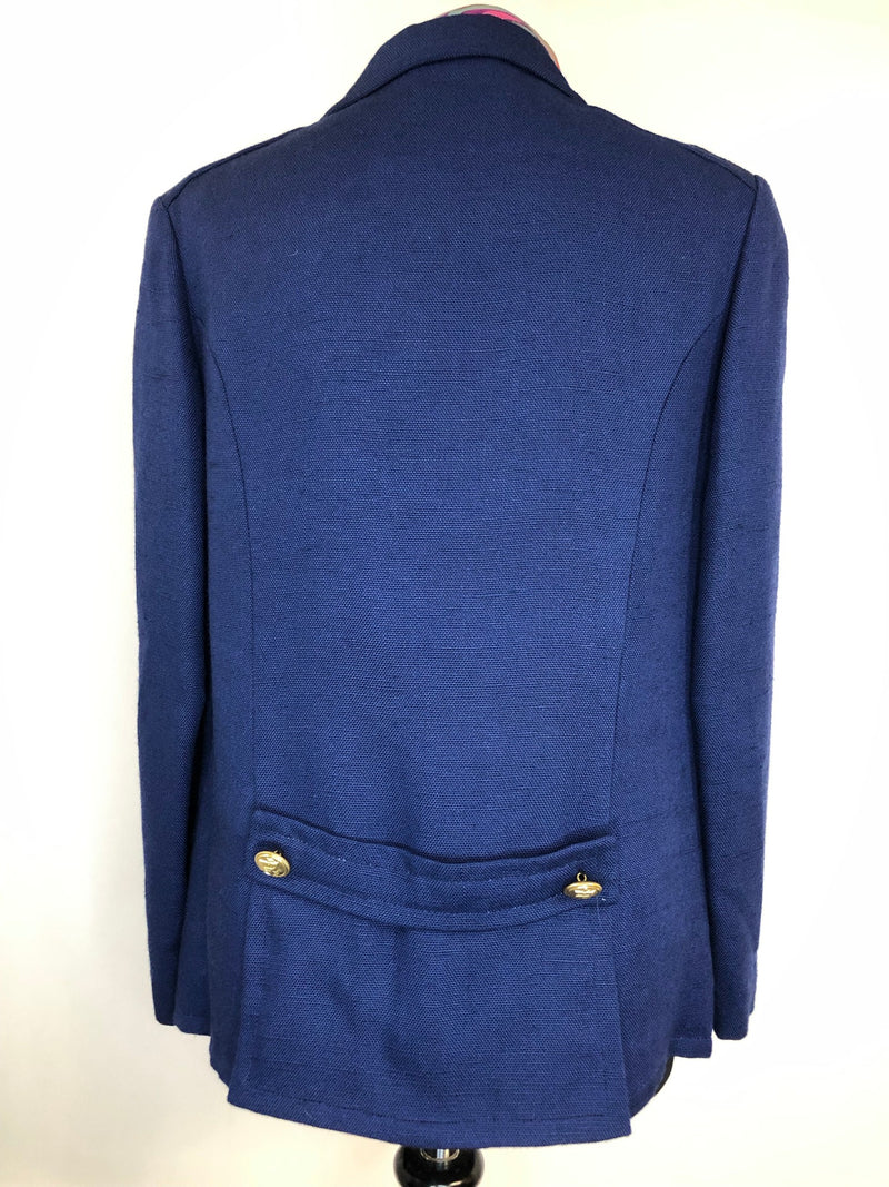 12  vintage  Urban Village Vintage  urban village  two button  pockets  mens  long sleeve  jacket  double breasted  Digby Morton  button  blue  blazer jacket  Blazer  70s  1970s