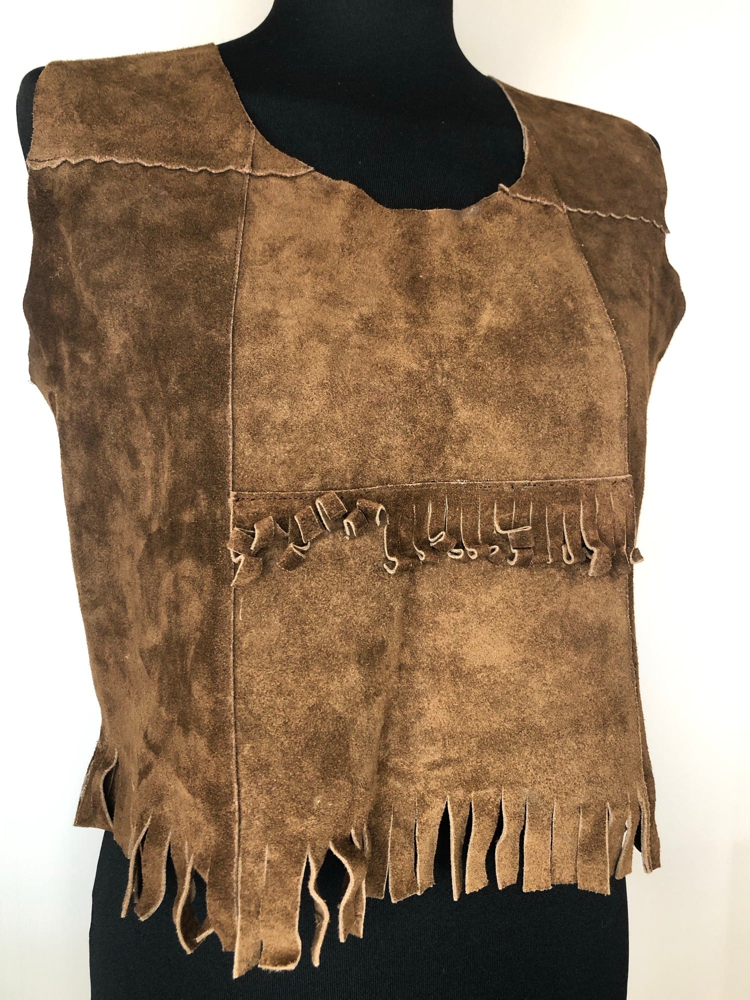 womens  western  waistcoat  vintage  vest  suede fringing  Suede  navajo  Jacket  fringed  fringe  decorative buttons  cropped top  brown  70s  1970s  10