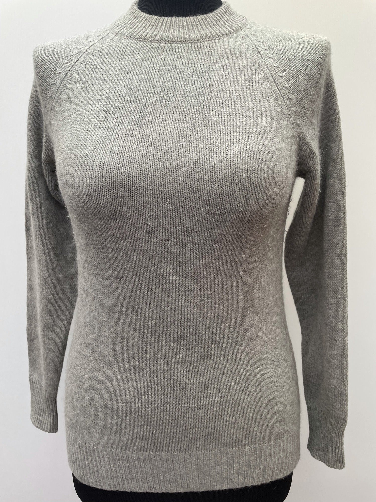 zip back  zip  womens  vintage  Urban Village Vintage  urban village  Silver  Long sleeved top  long sleeve  light knit  knitwear  knitted  knit  jumper  high neck  elasticated  crew neck  back zip  60s  1960s  10