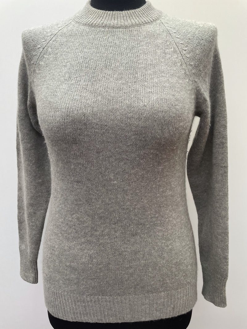 zip back  zip  womens  vintage  Urban Village Vintage  urban village  Silver  Long sleeved top  long sleeve  light knit  knitwear  knitted  knit  jumper  high neck  elasticated  crew neck  back zip  60s  1960s  10
