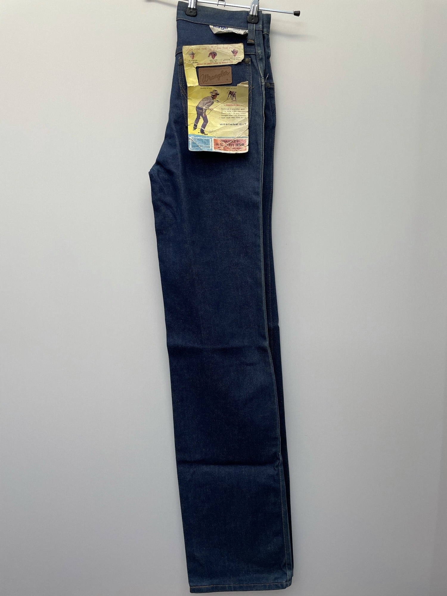 wrangler  womens  vintage  Urban Village Vintage  urban village  tags  straight cut  S  retro  New old stock  new  MOD  mens  M  Light Blue  jean  jacket  indigo  flares  Denim Co  denim  deadstock  Cotton  brown stitch  blue  70s  70  60s  1970s  1960s