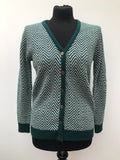 1970s Chevron Stripe Cardigan - Size 12
