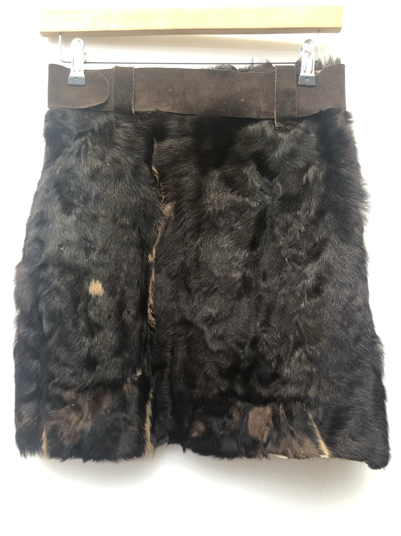 zip  womens  vintage  Urban Village Vintage  urban village  suede  Skirts  skirt  mini skirt  goat skin  boho  blue  8  70s  1970s