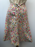 zip  womens  white  vintage  Urban Village Vintage  urban village  summer  Skirts  skirt  multi  floral  back zip  70s  70  6  1970s