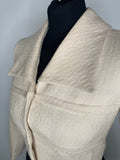 womens  vintage  Urban Village Vintage  open collar  large collar  jacket  cropped jacket  cream  70s  6  1970s