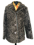 1970s Brown Teddy Borg Coat by Scandinavian Fur Co - Size UK 12
