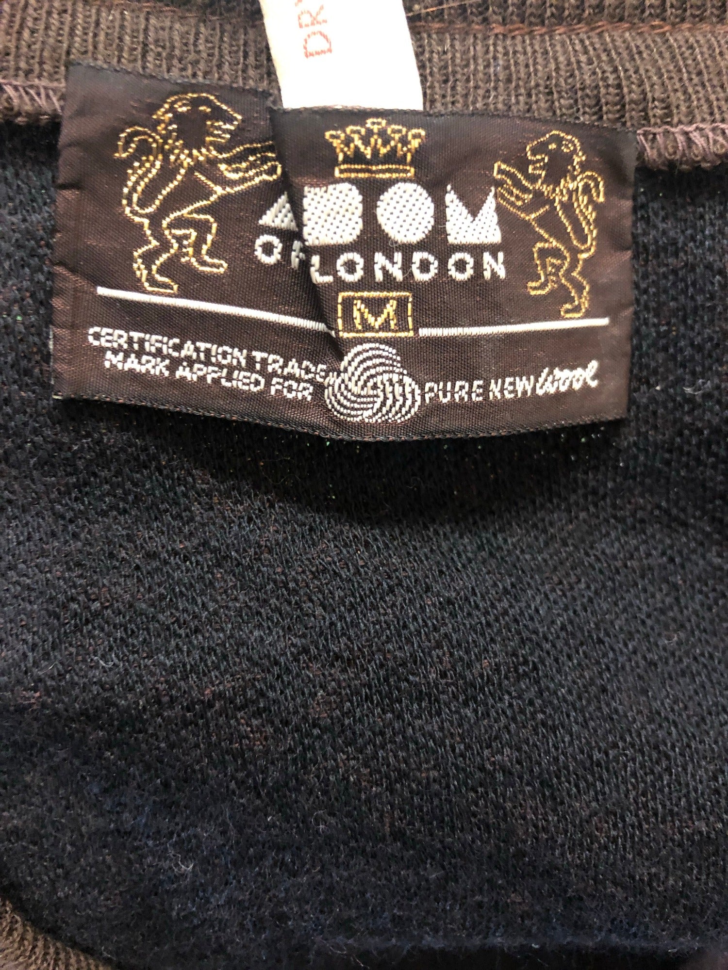 vintage  Urban Village Vintage  urban village  retro  MOD  mens  M  knitwear  knit  Jacket  cardigan  button down  button  brown  Adom of London  60s  1960s