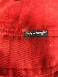 Wrangler  womens  western  vintage  red  mens  Lady Wrangler  jean  denim  cropped jacket  collared  8  70s  1970s