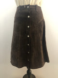 womens  vintage  Urban Village Vintage  urban village  Suede  Skirts  skirt  sand  retro  press stud fastening  MOD  Mini Skirt  knee length  brown  autumnal  autumn  A-Line  8  70s  70  1970s