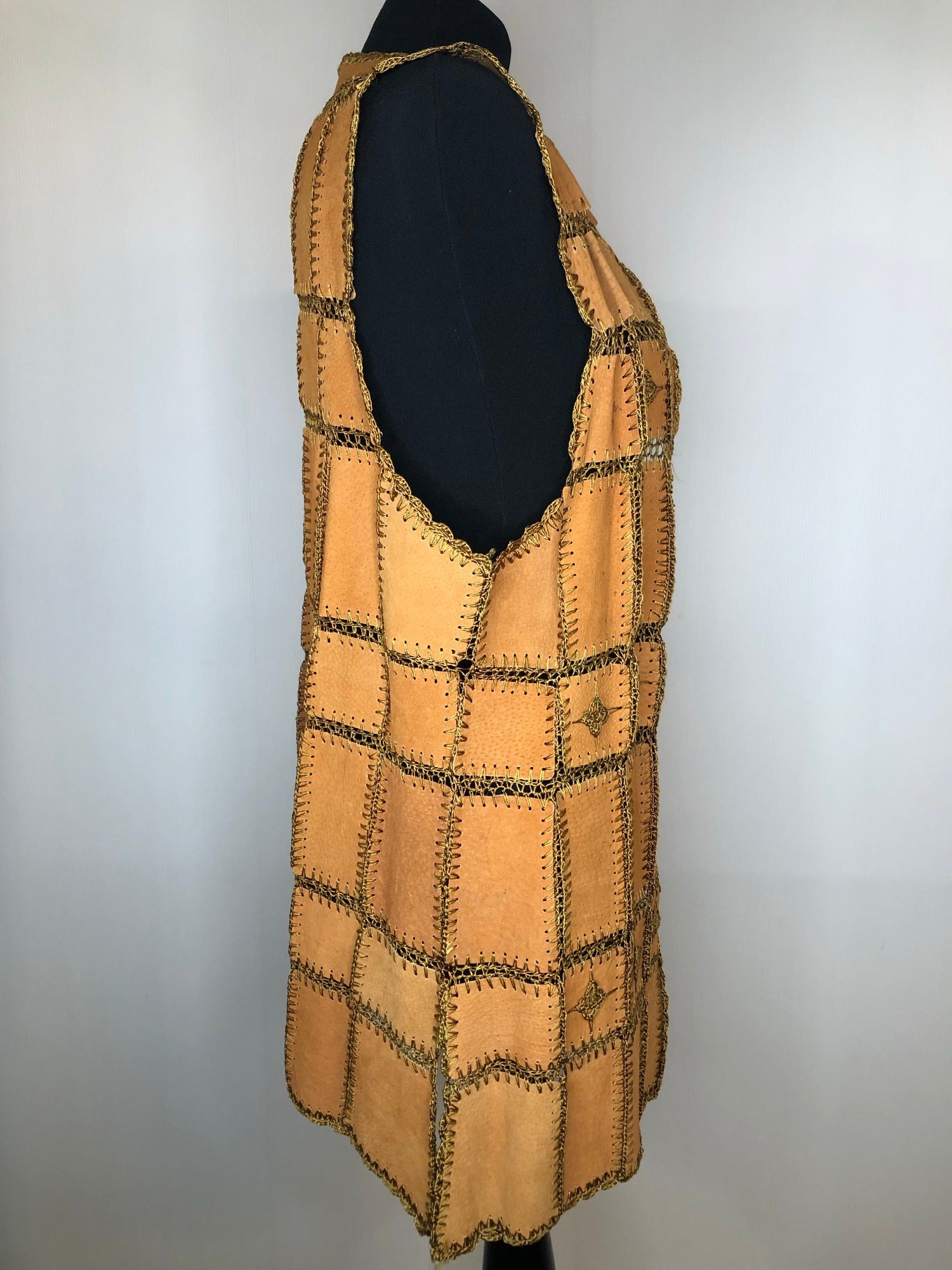 womens jacket  womens  waistcoat  vintage  Urban Village Vintage  urban village  Suede Jacket  Suede  sleevless  Patchwork waistcoat  patchwork  Jacket  festival  brown  70s style  16