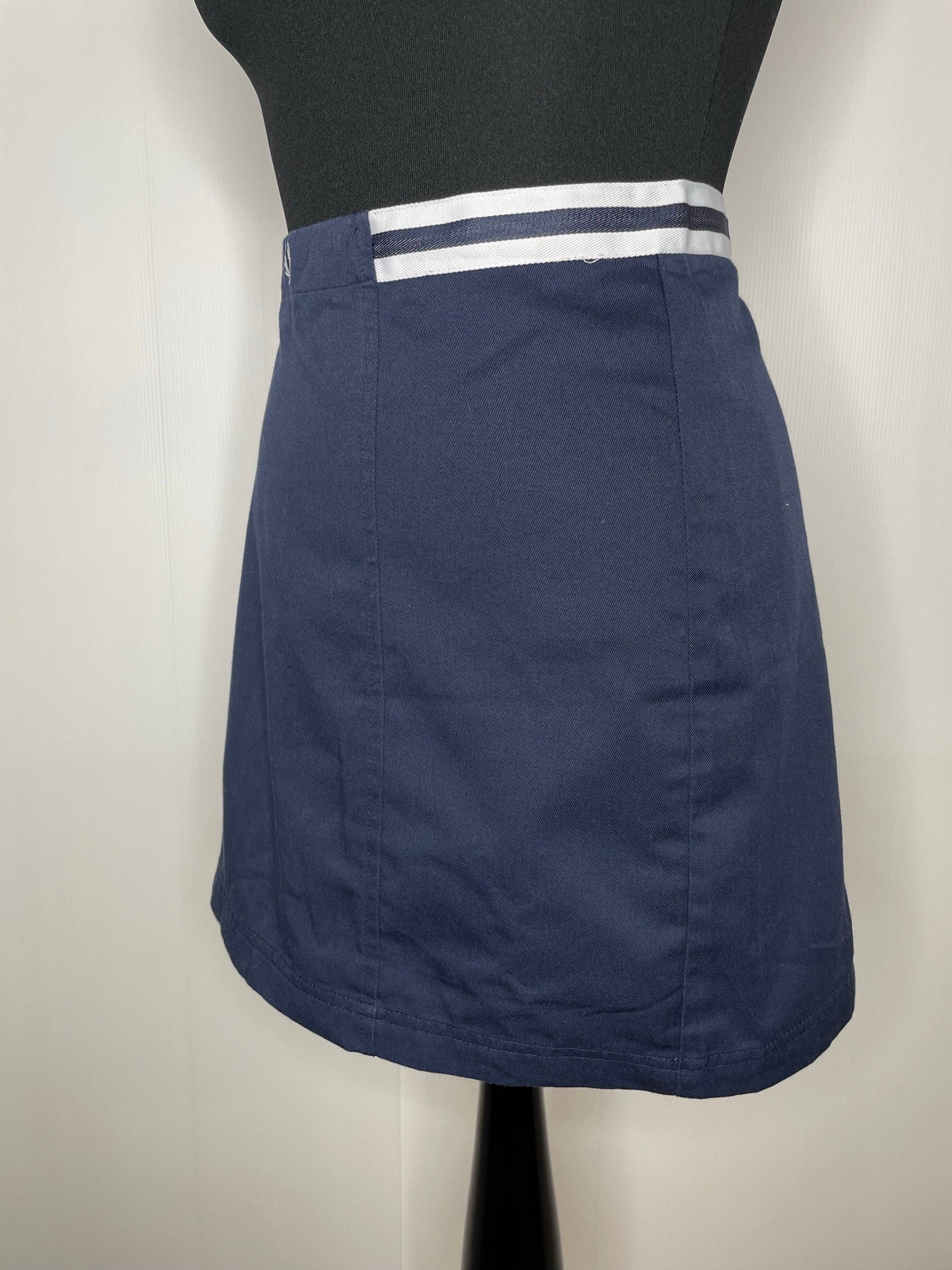 womens  white  waist band  vintage  Urban Village Vintage  urban village  tennis skirt  tennis  summer  sportswear  sports  skirt  skinhead  skin  shorts  scooter  retro  modette  MOD  logo  laurel wreath  Fred Perry  fred  embroidered logo  blue  10