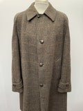 xl  wool coat  wool  Winter Coat  winter  vintage  Urban Village Vintage  urban village  Tweed  silk  pockets  mens  long sleeve  Green  dunn & co  collared  collar  big collar  60s  1960s  100% Wool