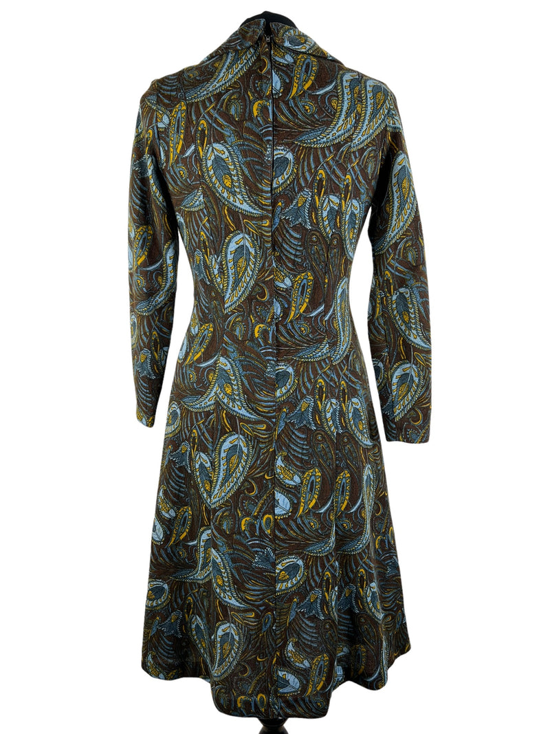 zip back  zip  zero waste  womens  waist belt  vintage  v-neck dress  V-Neck  Urban Village Vintage  urban village  UK  thrifted  thrift  sustainable  style  store  slow fashion  shop  second hand  save the planet  reuse  recycled  recycle  recycable  preloved  pointed collar  Paisley Print  paisley  online  midi dress  ladies  fashion  evening  ethical  Eco friendly  Eco  dress  concious fashion  clothing  clothes  brown  Blue  Birmingham  70s  1970s  10