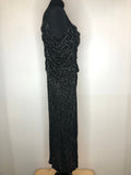 womens  vintage  Urban Village Vintage  urban village  straps  retro  party dress  glittery  glitter  dress  Dieter brand  black  8  70s  1970s