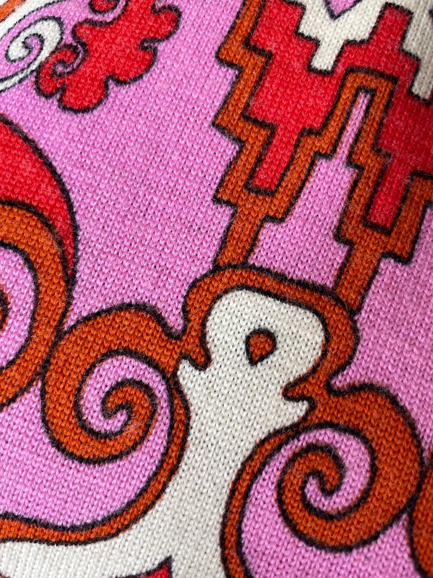 wool  vintage  Urban Village Vintage  urban village  scooter  red  psychedelic  psych  polo top  polo neck  polo  pink  modette  MOD  long sleeve  light knit  knitwear  knitted  knit  jumper  brown  8  70s  1970s  10