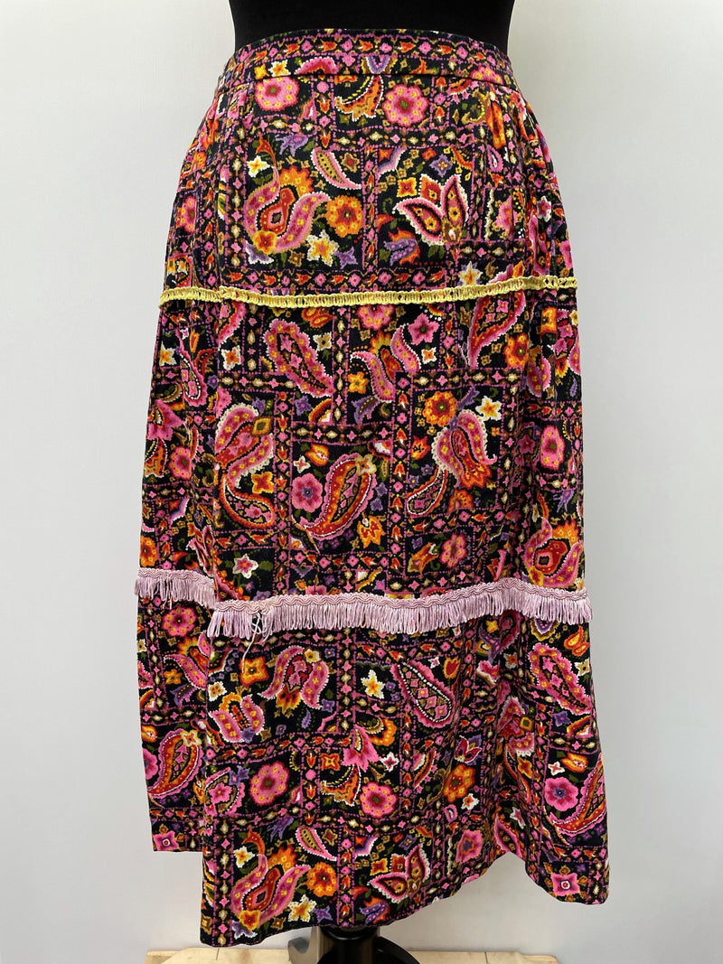 zip back  zip  womens  waist belt  vintage  Urban Village Vintage  urban village  retro  red  pink  Paisley Print  paisley inspired  paisley  orange  MOD  light pink  frilly  frill detail  dress  back zip  8/10  8  70s  1970s  12  10