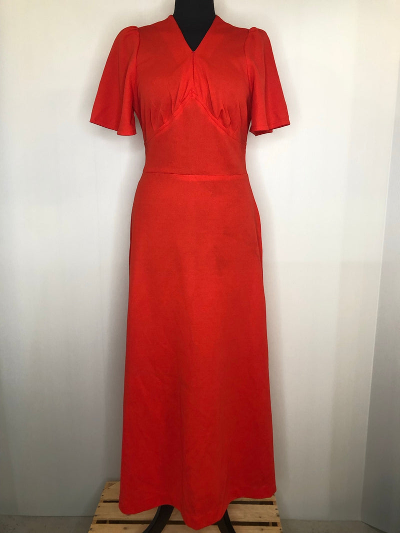 womens  vintage  Urban Village Vintage  urban village  summer dress  summer  red  maxi dress  long dress  dress  70s  70  1970s  12