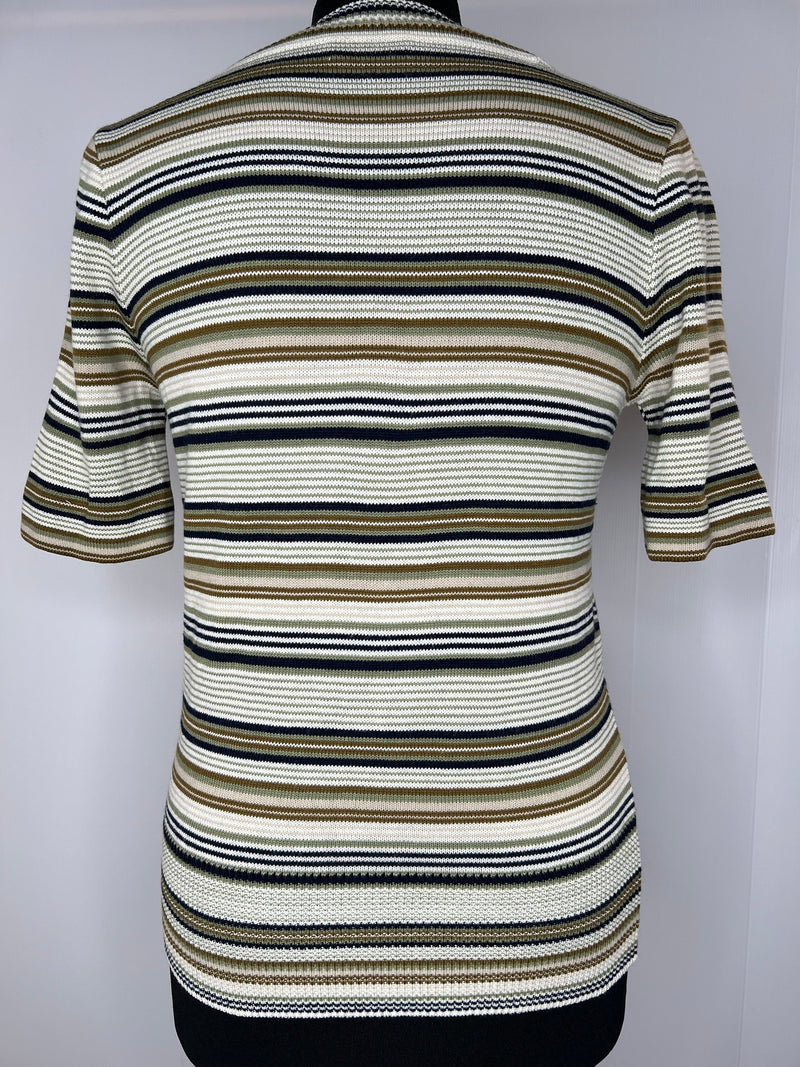 vintage  Urban Village Vintage  top  sweater  stripes  orange  Lightweight Knit  light knit  knitwear  knitted  knit  jumper  brown  70s  1970s  10