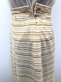 zip  womens  vintage  Urban Village Vintage  urban village  Stripes  Skirts  skirt  pleated skirt  pleat detailing  pleat detail  Mini Skirt  mini  cream  brown stripes  8  70s  1970s