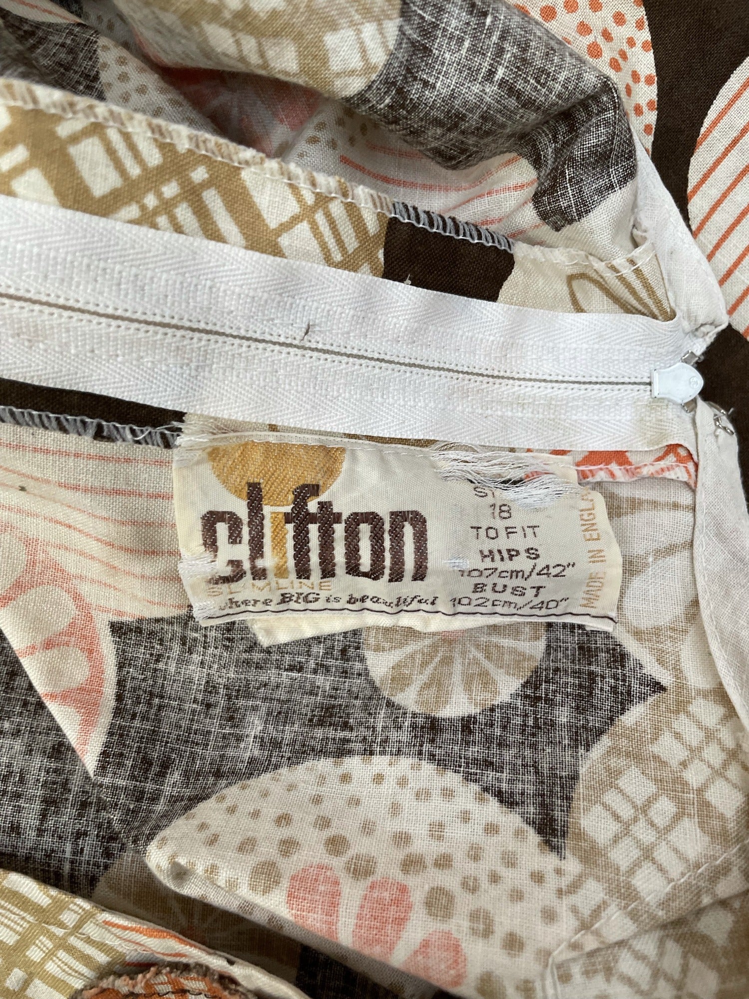 zip  womens  vintage  Urban Village Vintage  urban village  summer dress  sleeveless  retro  midi dress  midi  floral print  floral dress  floral  dresses  dress  decorative buttons  clifton  button detailing  button detail  button  brown  back zip  70s  1970s  16