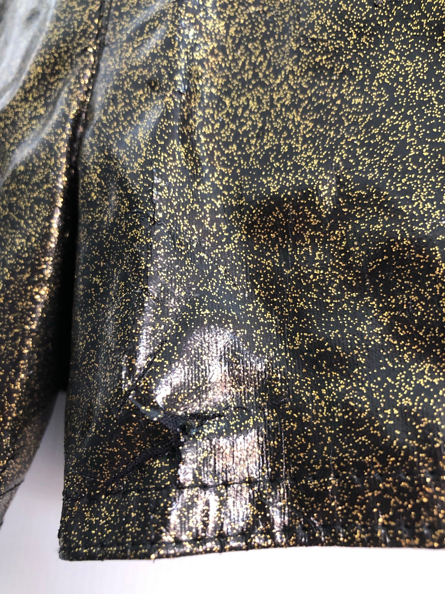womens  vintage  Urban Village Vintage  urban village  shorts  phaze  pattern  hot pants  high waisted  gold  disco  black  8  70s  70  1970s