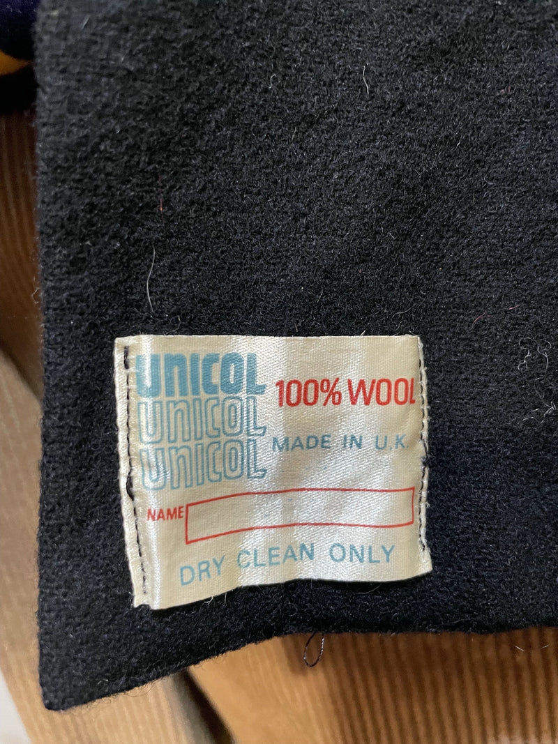 yellow  wool  winter  white  vintage  Urban Village Vintage  urban village  scarf  pure wool  pure new wool  One Size  neck scarf  MOD  mens  college scarf  blue  black  60s  1960s  100% Wool