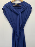 70s 80s Tie Front Dress by Paul Poly - Size 6-8