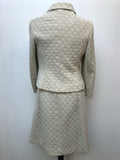 womens  vintage  Urban Village Vintage  two piece  suit  set  patterned dress  patterned  mod  matching set  Jacket  Grey  dress  cream  blazer jacket  Blazer  60s  1960s  10