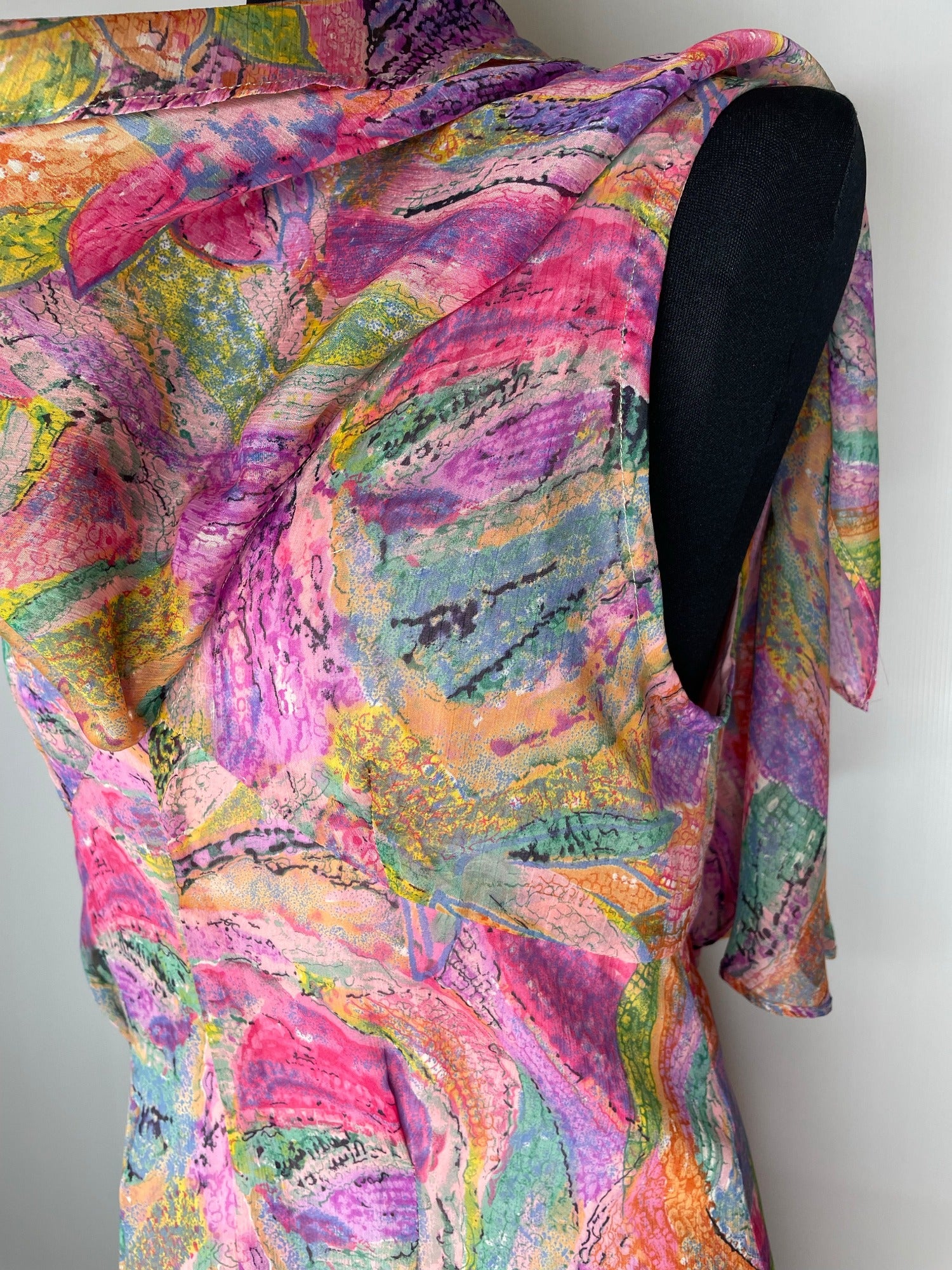 womens  wedding dress  wedding  vintage  Urban Village Vintage  summer dress  summer  purple  psychedelic  psych  pink  pastel  maxi dress  maxi  long dress  flutter sleeves  floral dress  floral  dress  10