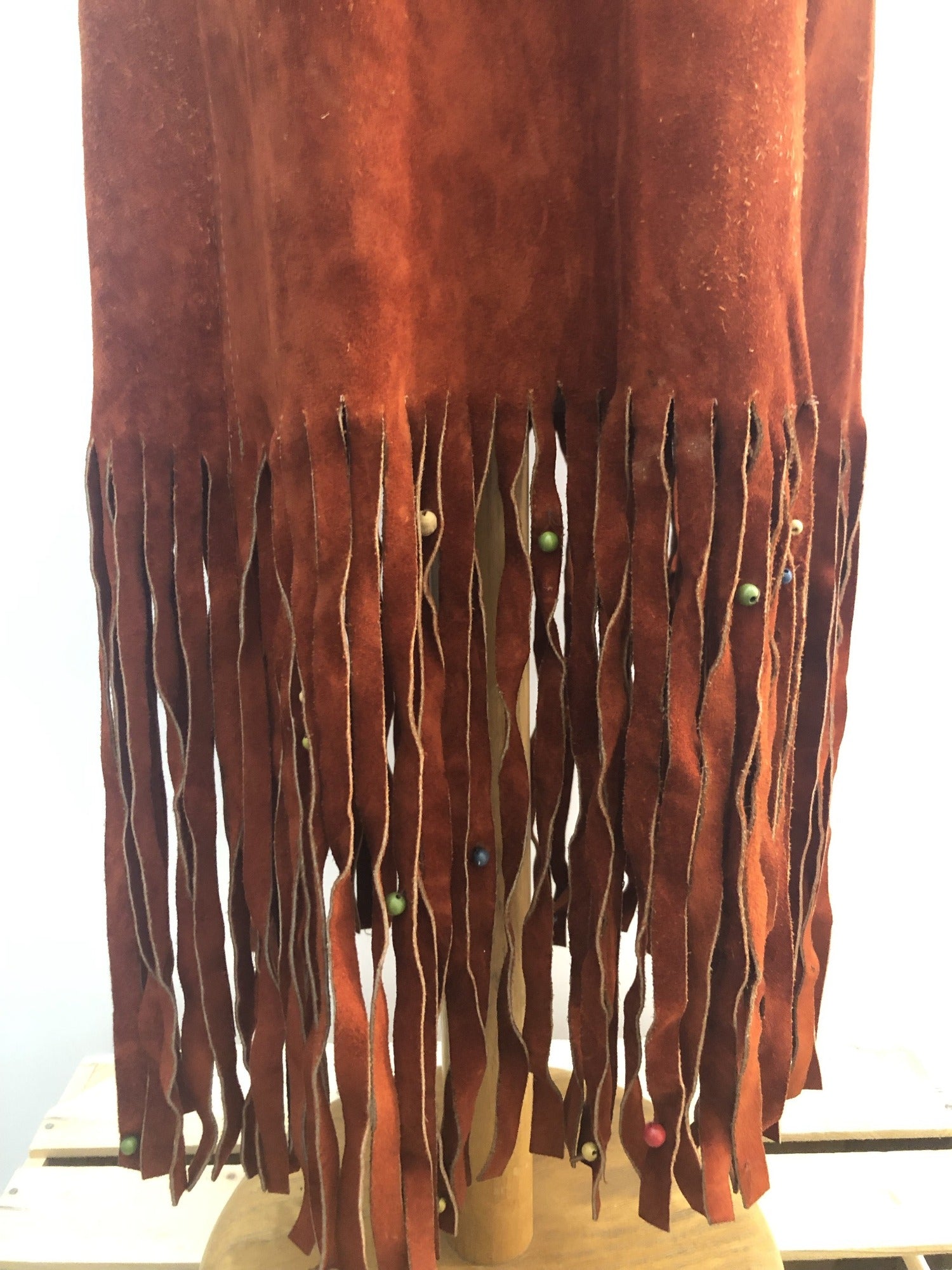 zip  womens  vintage  Urban Village Vintage  urban village  suede  Skirts  skirt  lace up  hippie  festival  boho  bohemian  beading detail  beading  70s  6  1970s