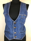 1970s Denim Waistcoat by Falmers - Size UK 12