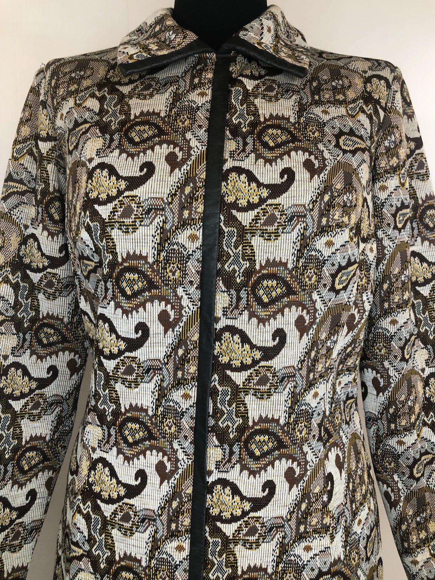 womens  vintage  retro  print dress  MOD  high neck  fully lined  faux leather trim  dress  collar  checkered  check  brown  beige  60s  1960s  12