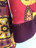 womens  vintage  Urban Village Vintage  urban village  red  long sleeves  long sleeve  hippy  hippie  floral print  floral  collar  boho  bohemian  blouse  autumnal  autumn  70s  70  1970s  12