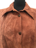 womens jacket  womens coat  womens  Walton Leatherwear  waistcoat  waist belt  vintage  vest  Urban Village Vintage  summer  Suede Jacket  Suede  press stud fastening  Jacket  fitted  collar  brown  70  1970s  12
