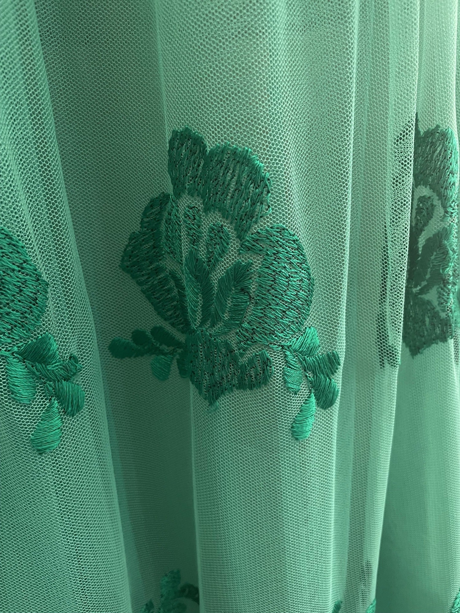 womens  vintage  Urban Village Vintage  urban village  underskirt  prairie  maxi dress  long dress  gypsy  green  festive  dress  christmas  boho  70s  1970s  12