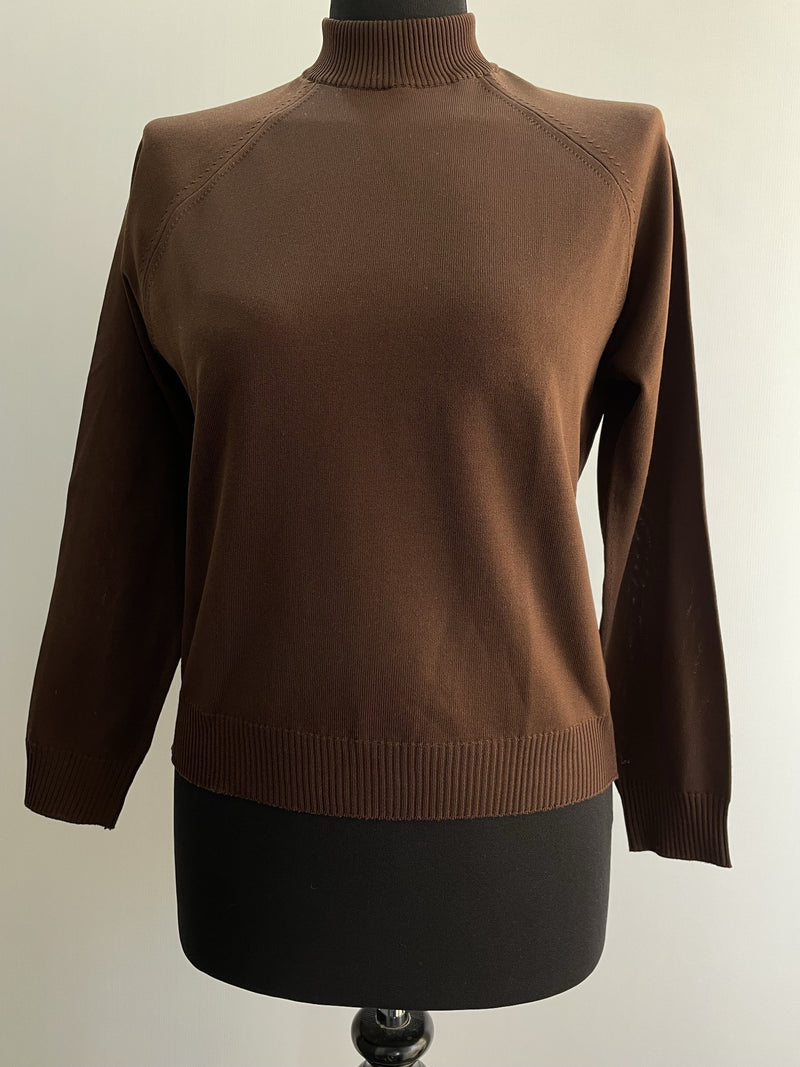 womens  winter  vintage  Urban Village Vintage  urban village  turtleneck  top  sweater  scooter  rollneck  roll neck  retro  pullover  polo neck  modette  MOD  long sleeves  Long sleeved top  long sleeve  jumper  brown  autumnal  autumn  70s  1970s