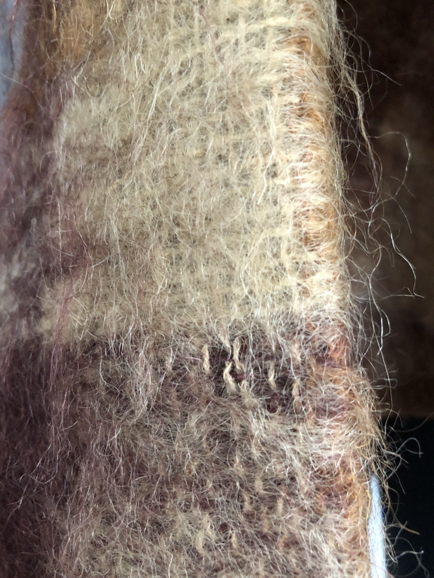 womens  vintage  Urban Village Vintage  tassle  tartan  s  round collar  poncho  fringed  fringe  Fraser Cameron  check  cape  brown  60s  1960s