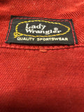 Wrangler  womens  western  vintage  red  mens  Lady Wrangler  jean  denim  cropped jacket  collared  8  70s  1970s