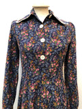 1970s Floral Dress by Pritti - Size 8