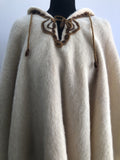 Wool Blend  wool  womens  vintage  Urban Village Vintage  urban village  stitch detailing  stitch detail  S  poncho  mens  knitwear  knitted  knit  Jacket  hippie  festival  cream  cape  boho  autumnal  autumn  70s  1970s