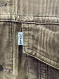 white tag  vintage  Urban Village Vintage  urban village  pockets  mens  long sleeves  long sleeved  long sleeve  levis strauss  levis  levi strauss  levi  Jacket  denim style  Denim jacket  denim  corduroy  cords  corded  cord  collared  collar  chest pockets  button front  button  brown  70s  1970s