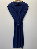 70s 80s Tie Front Dress by Paul Poly - Size 6-8