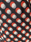 womens  vintage  Urban Village Vintage  urban village  short sleeved  short sleeve  maxi dress  maxi  clifton  circle print  circle  back zip  70s  1970s  14