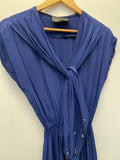 70s 80s Tie Front Dress by Paul Poly - Size 6-8