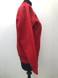 zip back  zip  womens  vintage  Urban Village Vintage  urban village  red  michelle quality garment  Long sleeved top  long sleeve  light knit  knitwear  knitted  knit  jumper  high neck  elasticated  crew neck  60s  1960s  16