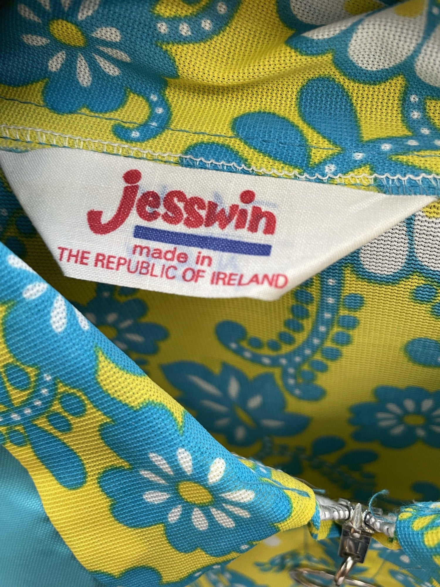 zip front  zip  Yellow  womens  vintage  Urban Village Vintage  urban village  summer top  summer dress  summer  retro  Paisley Print  paisley inspired  paisley  overalls  New old stock  MOD  midi dress  midi  long sleeve  jesswin  high neck  floral print  floral dress  floral  dress  deadstock  cuffs  collared dress  collared  collar  blue  60s  1960s  14