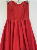 womens  vintage  Urban Village Vintage  urban village  summer dress  summer  straps  retro  Red  full lenth  full length  full circle  evening dress  elasticated  dress  Cotton  chelsea girl  70s  70  4/6  4  1970s