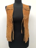 1970s Suede Festival Waistcoat - Size 6