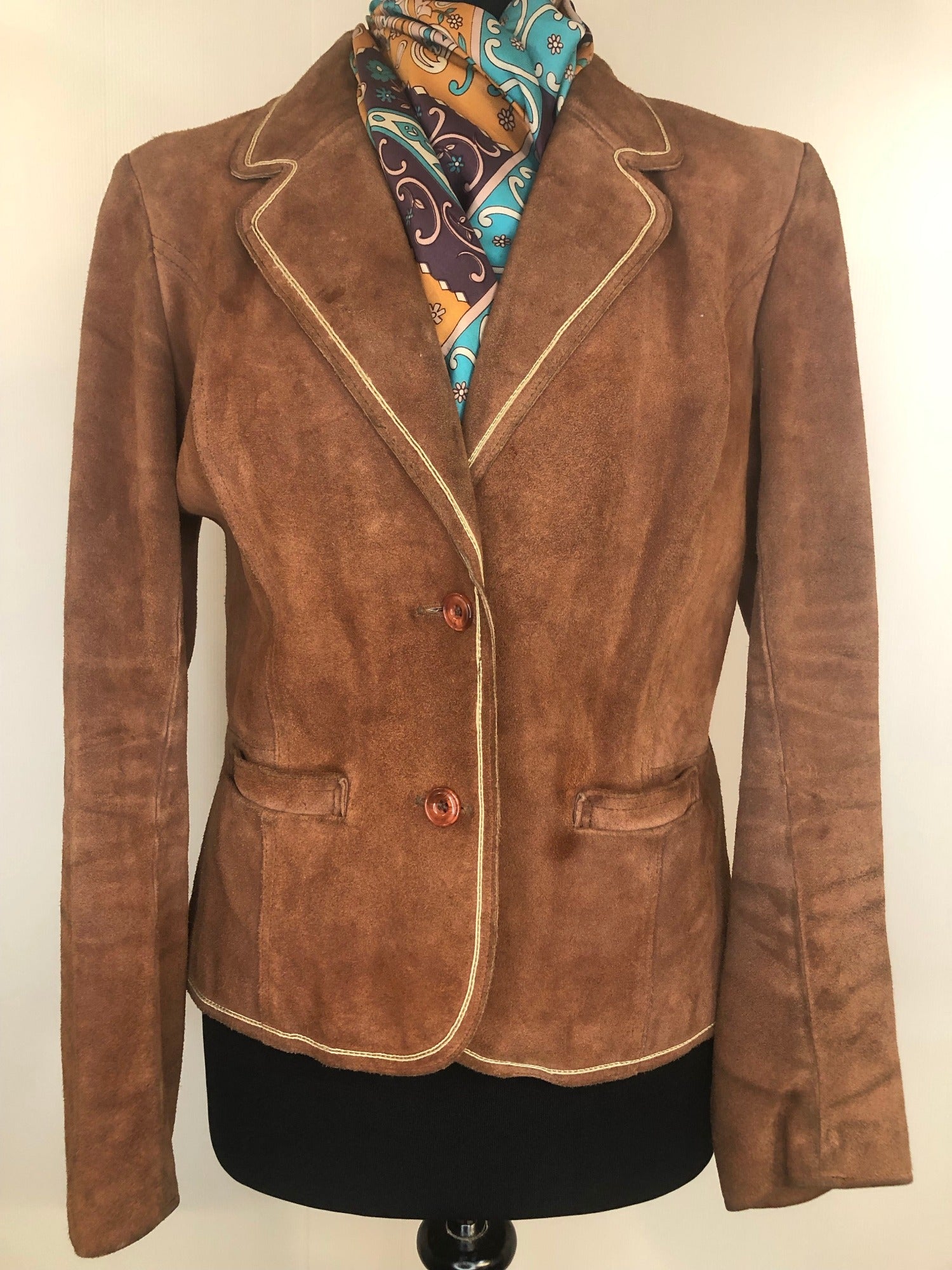 womens jacket  womens  Winter Jacket  winter  vintage  Urban Village Vintage  urban village  Suede Jacket  Suede  pockets  MOD  long sleeve  Jacket  button down  brown  60s  1960s  10