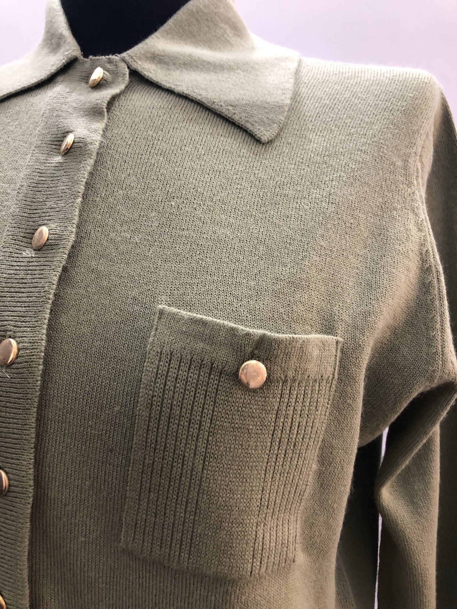 womens top  womens  waist belt  vintage  urban village  tops  top  summer top  polo top  light knitwear  knitwear  jaeger  green  collar  70s  70  1970s